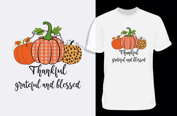 Autumn Thankful Grateful and Blessed Tee