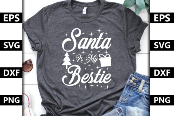 Christmas Quote SVG Design, Santa is M