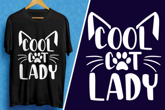 Cool Cat Lady Graphics for T-Shirt Designs