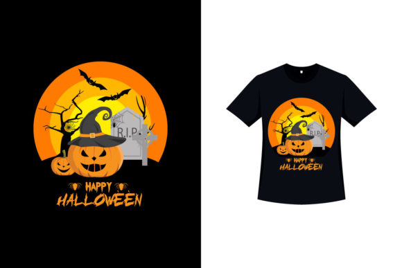 Halloween T-Shirt Design with Pumpkin Graphics